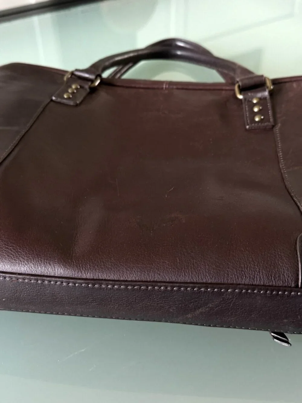 Samsonite Laptop bag Classic dark brown leather computer case handbag